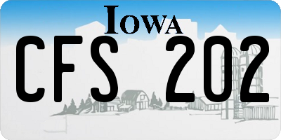 IA license plate CFS202