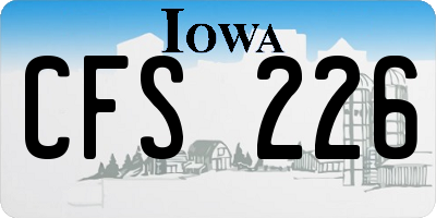 IA license plate CFS226