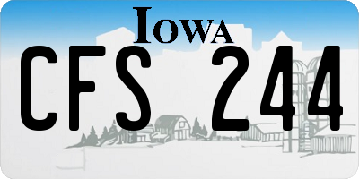 IA license plate CFS244