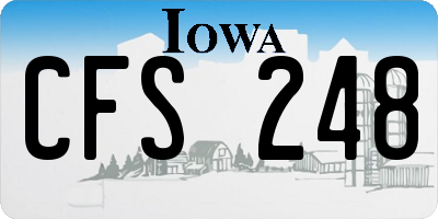 IA license plate CFS248