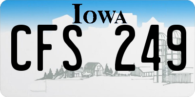 IA license plate CFS249