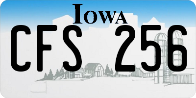 IA license plate CFS256