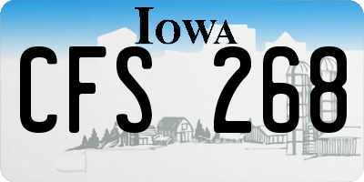 IA license plate CFS268