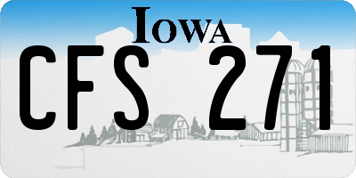 IA license plate CFS271