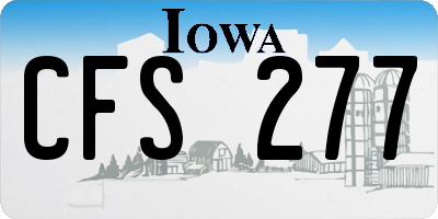 IA license plate CFS277