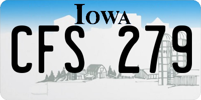 IA license plate CFS279