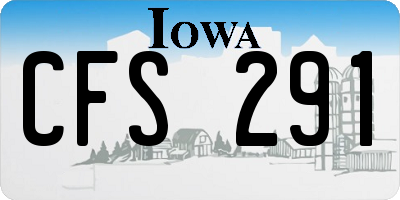 IA license plate CFS291