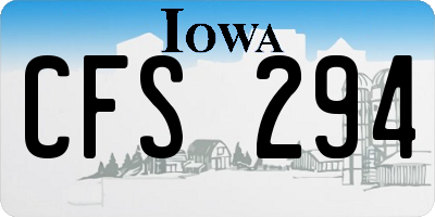 IA license plate CFS294
