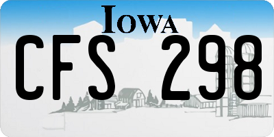IA license plate CFS298