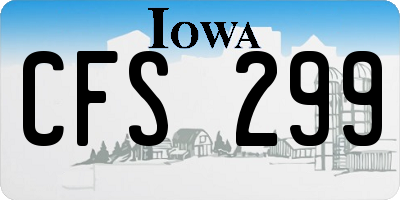 IA license plate CFS299