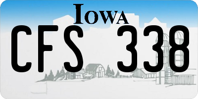 IA license plate CFS338