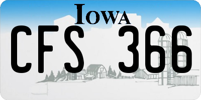 IA license plate CFS366
