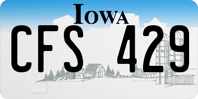IA license plate CFS429
