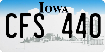 IA license plate CFS440