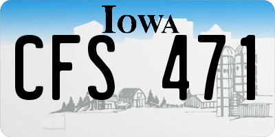 IA license plate CFS471