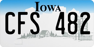 IA license plate CFS482
