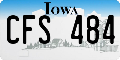 IA license plate CFS484