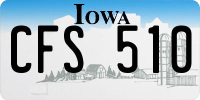 IA license plate CFS510