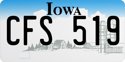 IA license plate CFS519