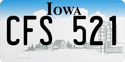 IA license plate CFS521