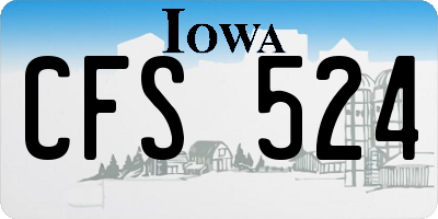 IA license plate CFS524