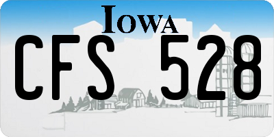 IA license plate CFS528