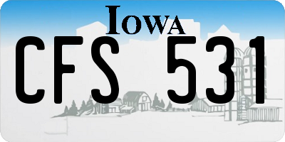 IA license plate CFS531