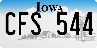 IA license plate CFS544