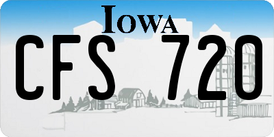 IA license plate CFS720