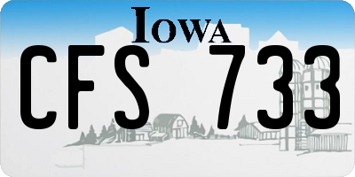 IA license plate CFS733