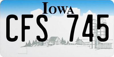IA license plate CFS745