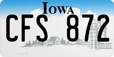 IA license plate CFS872