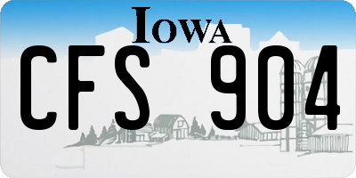 IA license plate CFS904