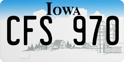 IA license plate CFS970