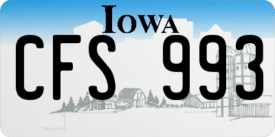 IA license plate CFS993