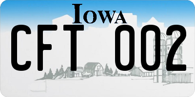 IA license plate CFT002