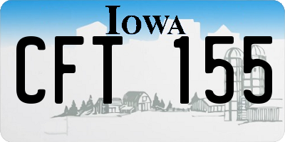 IA license plate CFT155