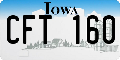 IA license plate CFT160
