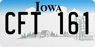 IA license plate CFT161