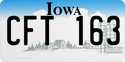 IA license plate CFT163