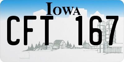IA license plate CFT167