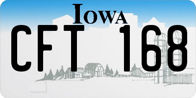 IA license plate CFT168