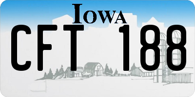 IA license plate CFT188