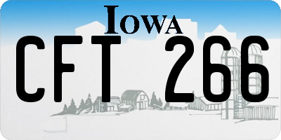 IA license plate CFT266