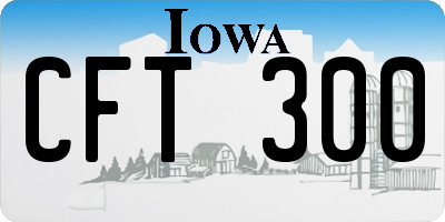 IA license plate CFT300