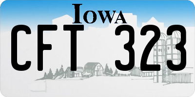 IA license plate CFT323