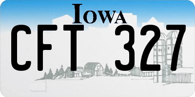 IA license plate CFT327
