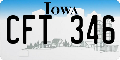 IA license plate CFT346