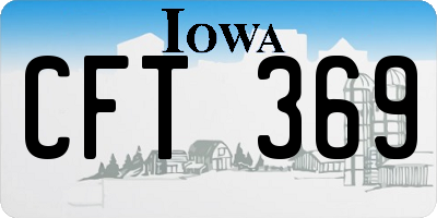 IA license plate CFT369