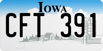 IA license plate CFT391